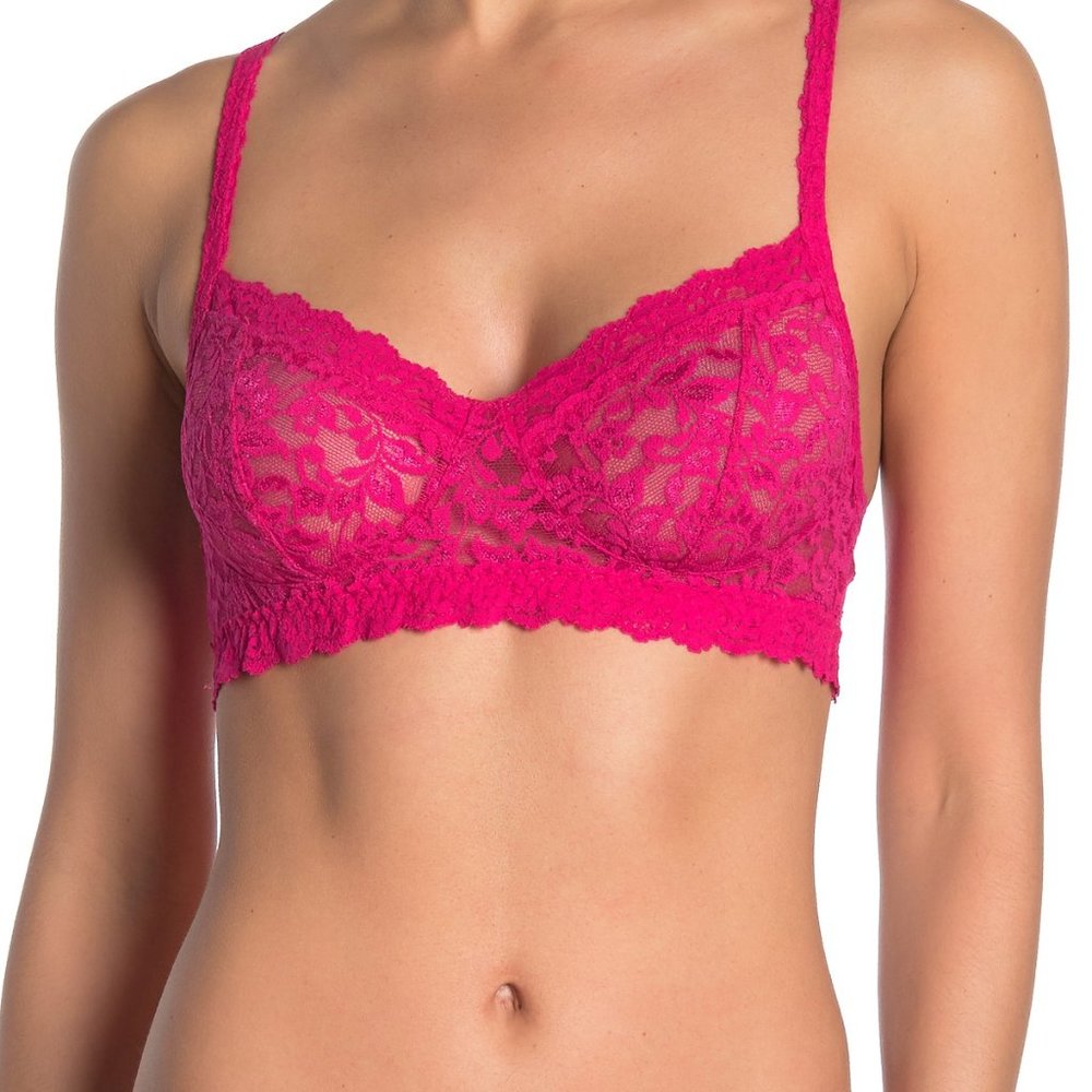 Hanky Panky Bright Pink Retro Lace Bralette